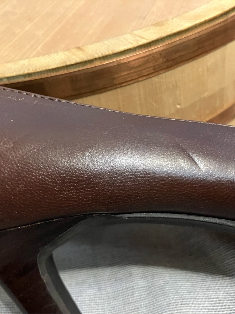 Connie Brown Leather Pointy Toe Heels Streep 2 Size - Picture 10 of 10